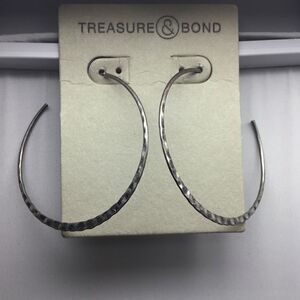 Treasure & Bond Hammered Hoop Earrings (G1)